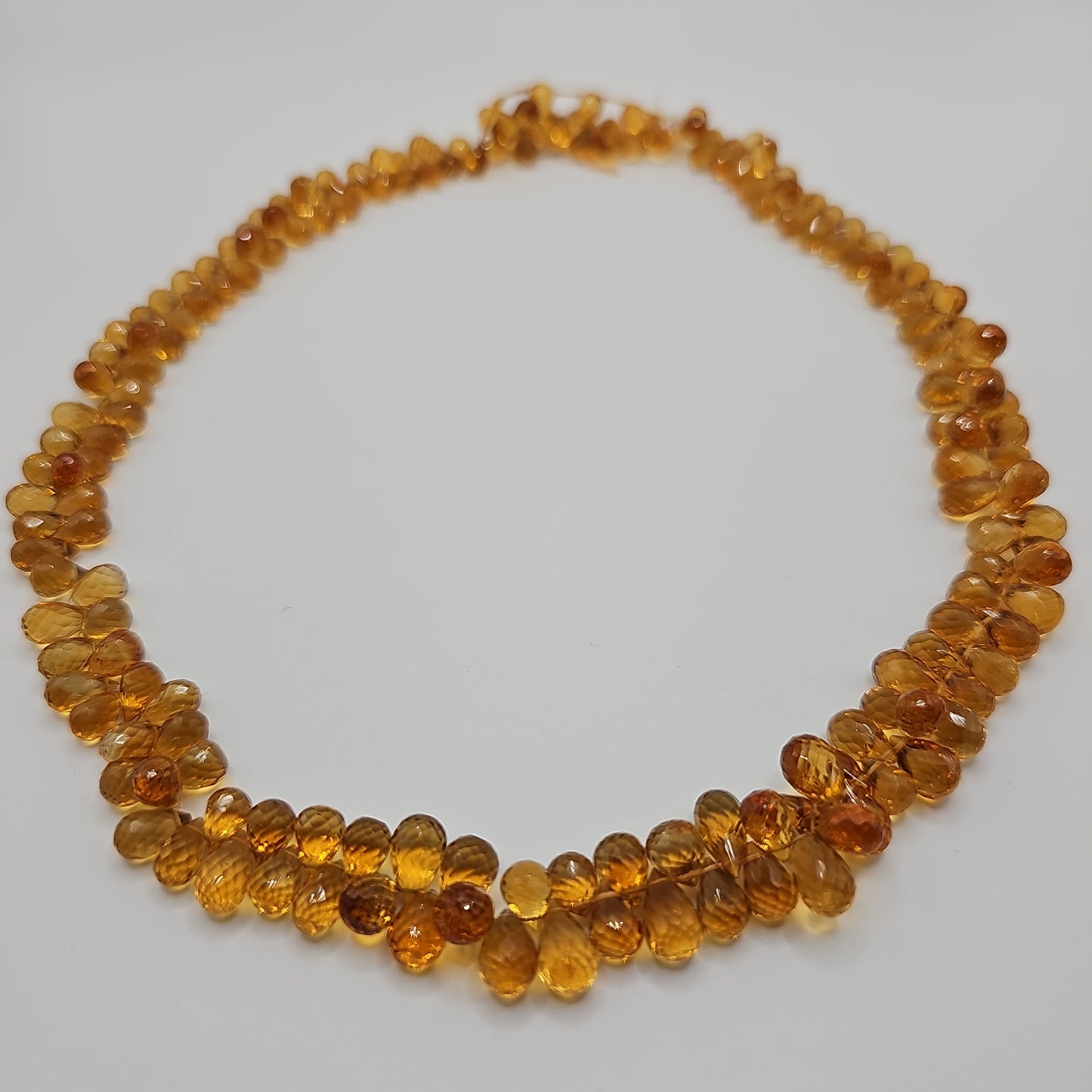 Citrinkette Tropfen facettiert