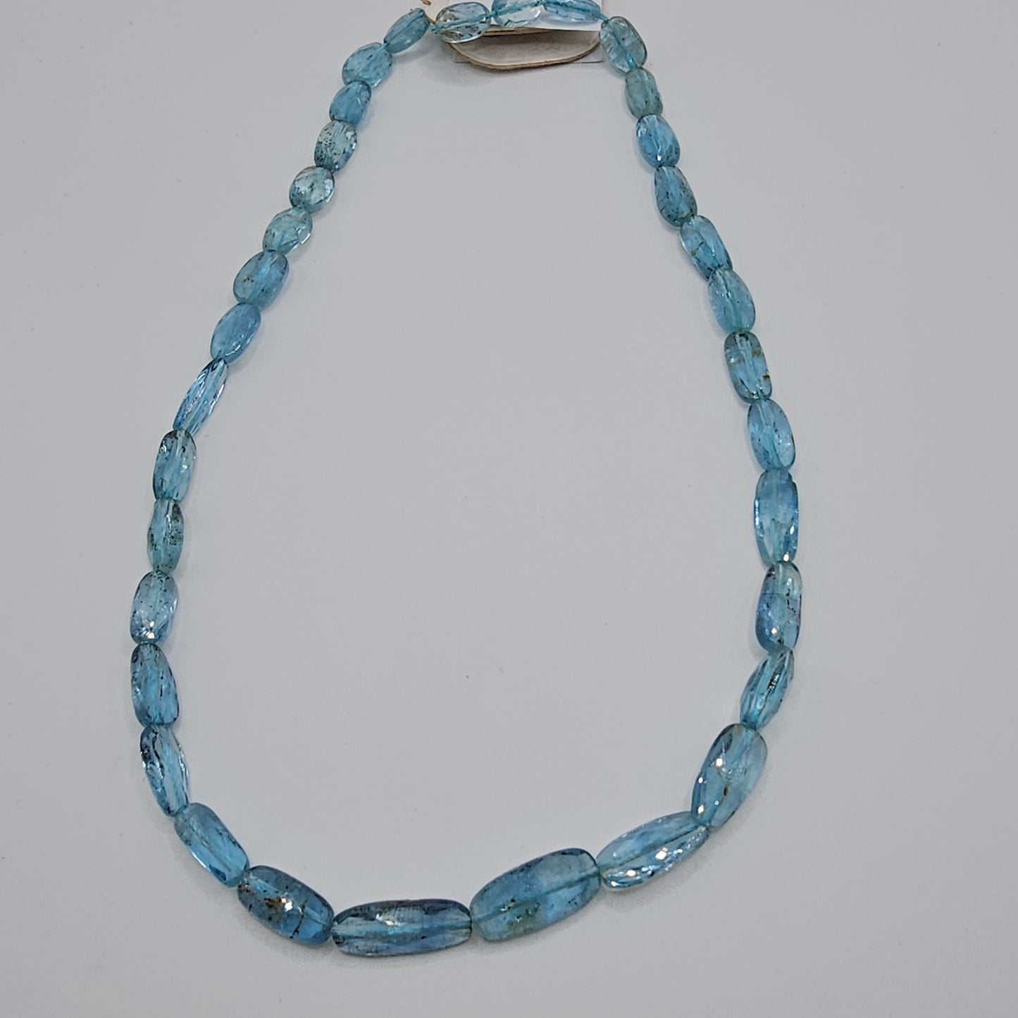 Aquamarin-Kette facettiert