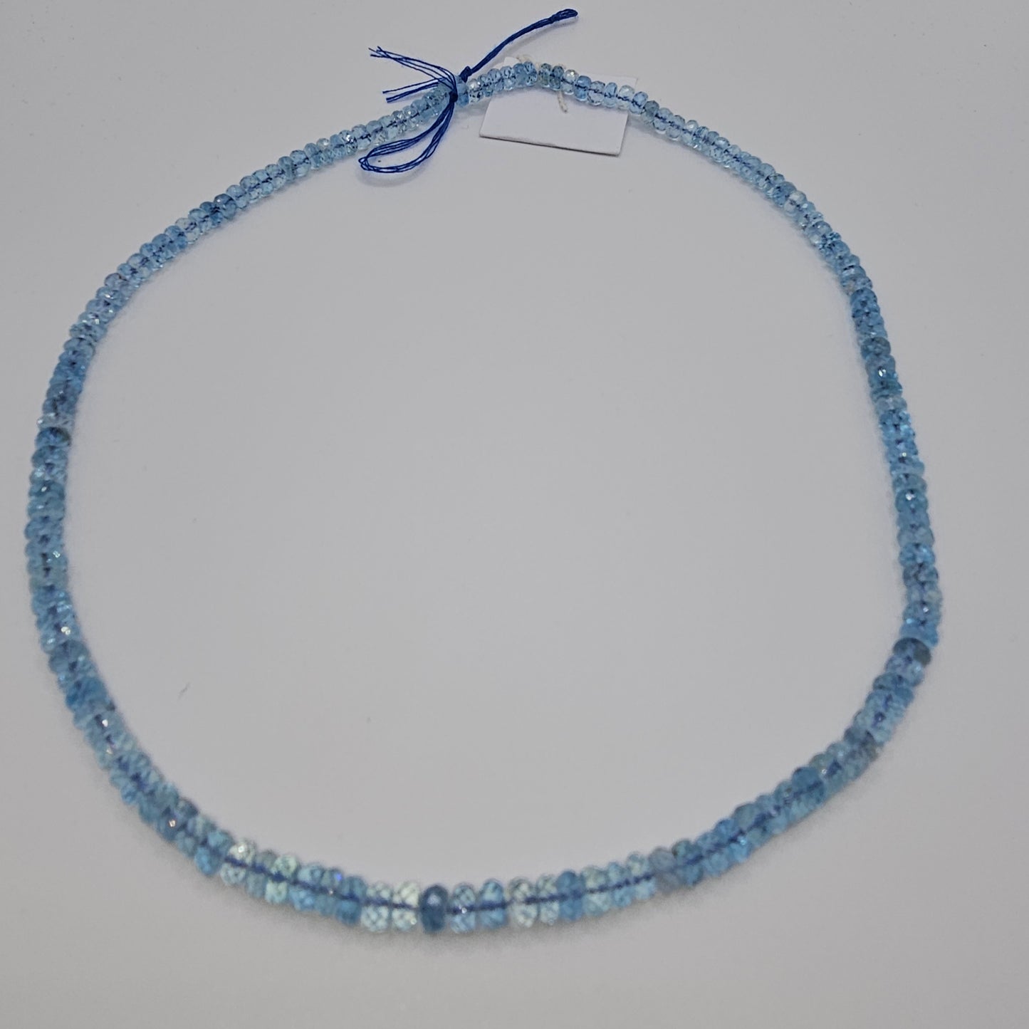 Aquamarin-Kette facettiert