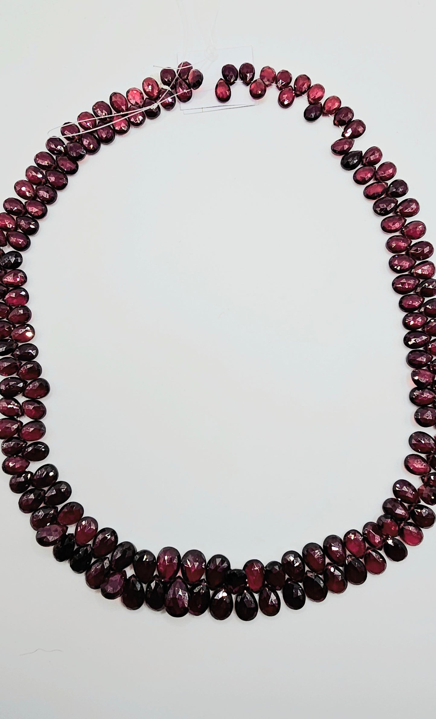 Granatkette facettierte Tropfen