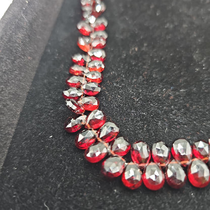 Granatkette facettierte Tropfen