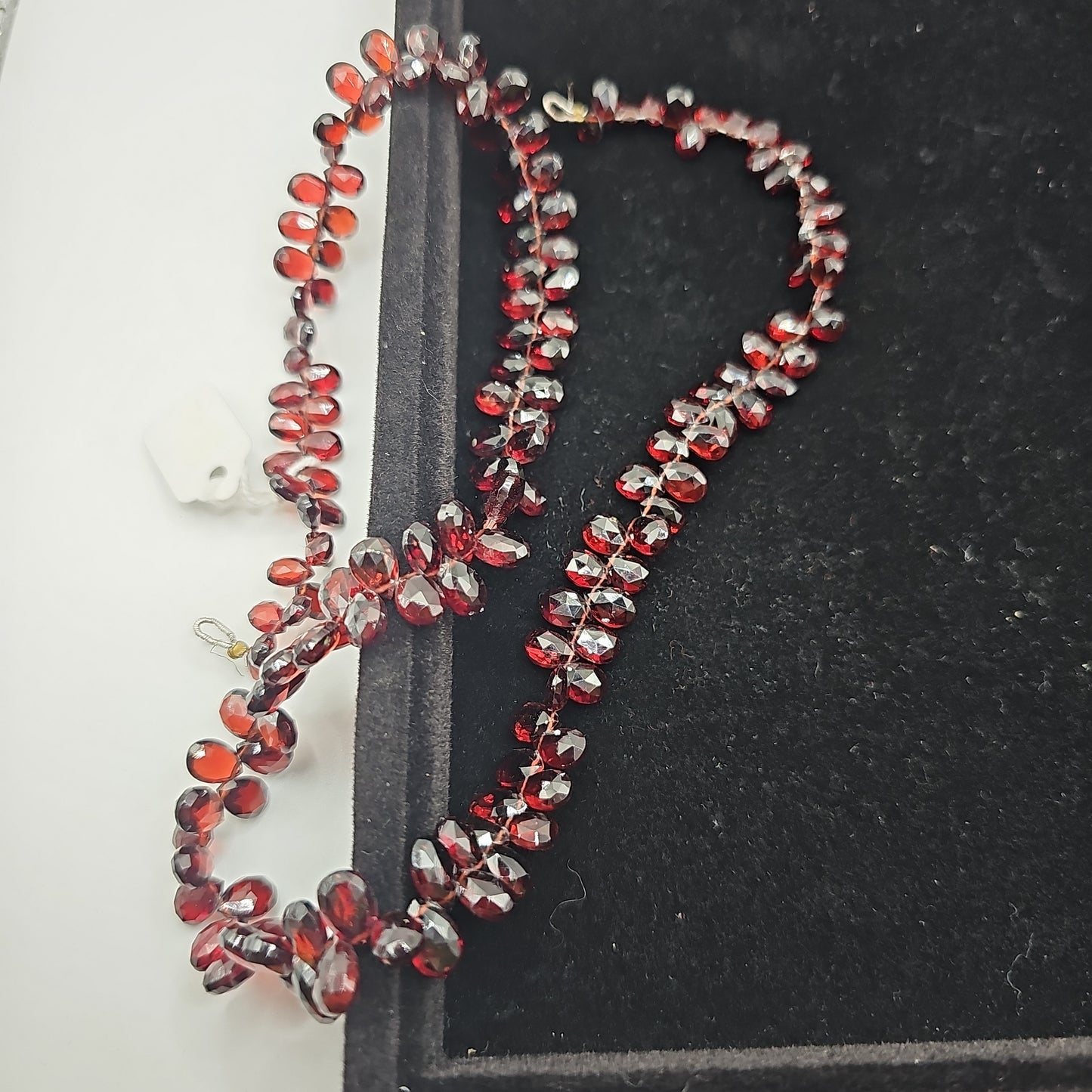 Granatkette facettierte Tropfen