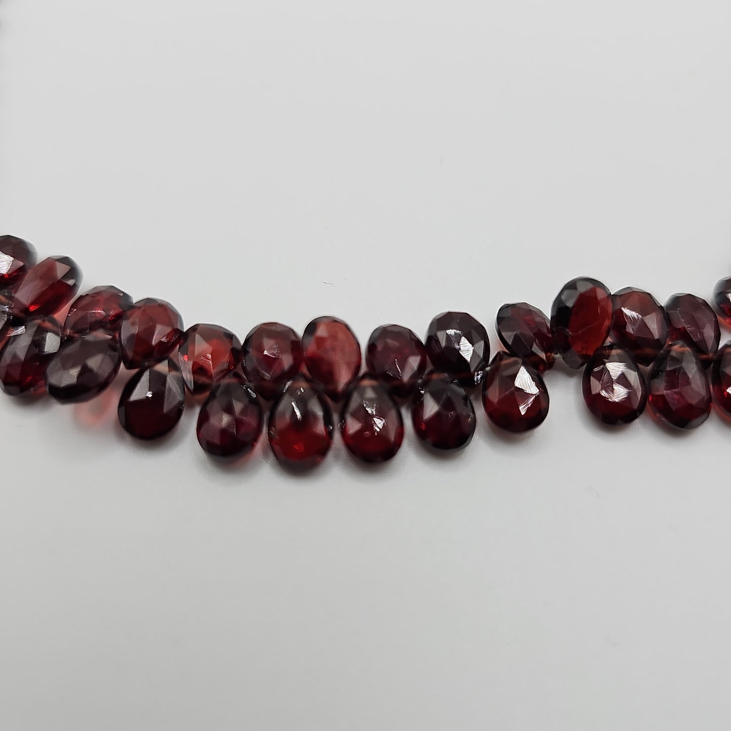 Granatkette facettierte Tropfen