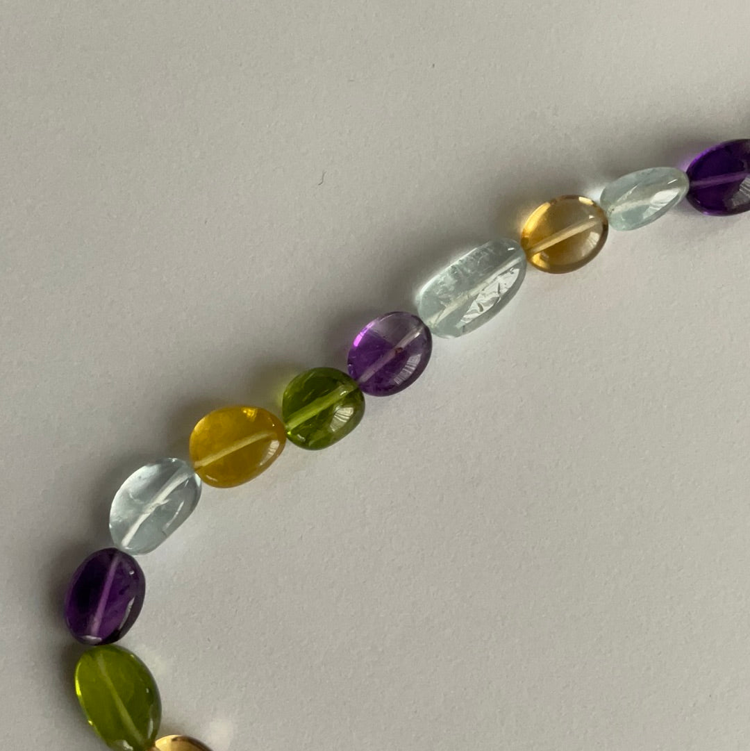 Peridotkette mit Aqua, Amethyst, Citrin