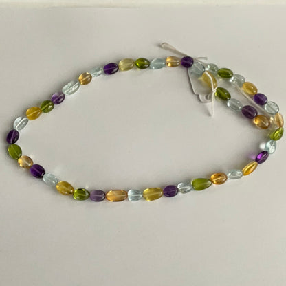 Peridotkette mit Aqua, Amethyst, Citrin